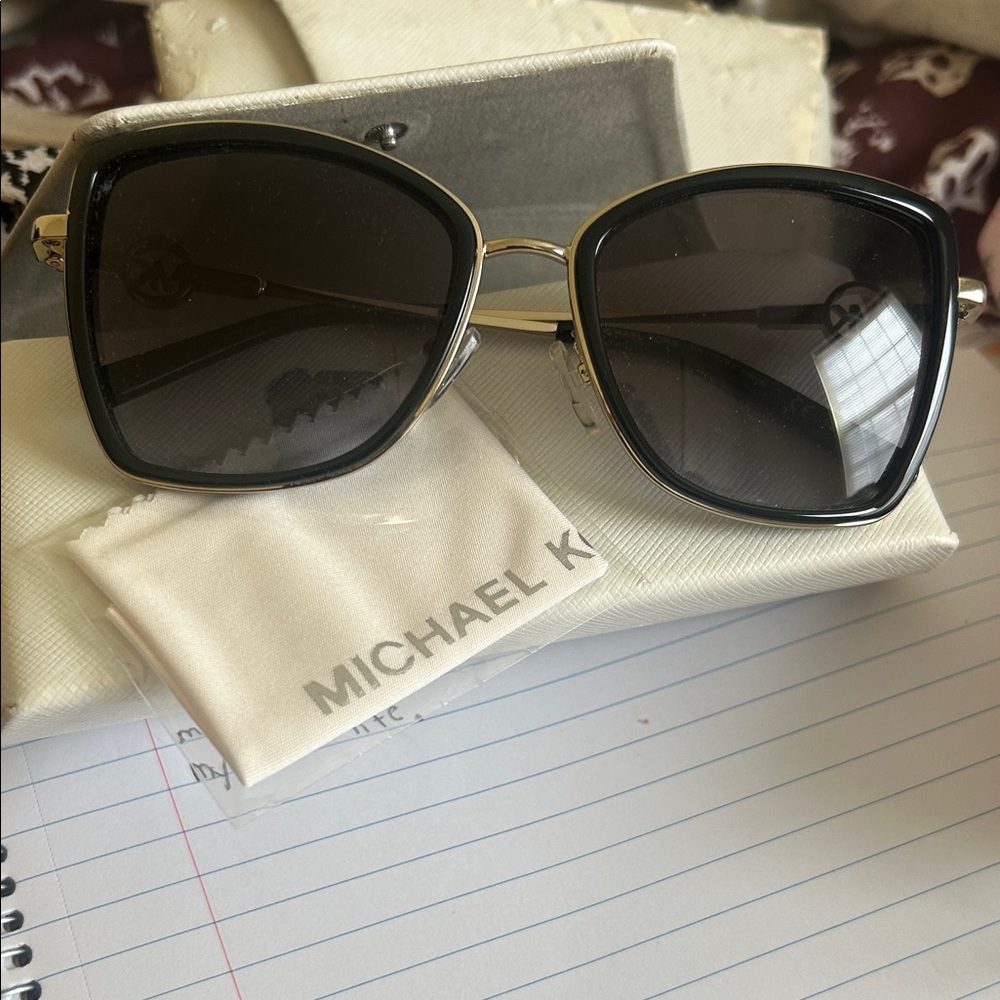 Michael Kors Black and Gold Sunglasses